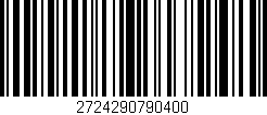 Código de barras (EAN, GTIN, SKU, ISBN): '2724290790400'