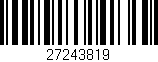 Código de barras (EAN, GTIN, SKU, ISBN): '27243819'