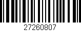 Código de barras (EAN, GTIN, SKU, ISBN): '27260807'