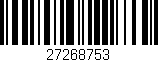 Código de barras (EAN, GTIN, SKU, ISBN): '27268753'