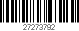 Código de barras (EAN, GTIN, SKU, ISBN): '27273792'