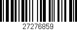 Código de barras (EAN, GTIN, SKU, ISBN): '27276859'