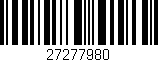 Código de barras (EAN, GTIN, SKU, ISBN): '27277980'