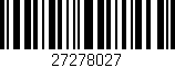 Código de barras (EAN, GTIN, SKU, ISBN): '27278027'