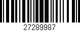 Código de barras (EAN, GTIN, SKU, ISBN): '27289987'