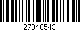 Código de barras (EAN, GTIN, SKU, ISBN): '27348543'