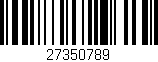 Código de barras (EAN, GTIN, SKU, ISBN): '27350789'