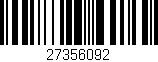 Código de barras (EAN, GTIN, SKU, ISBN): '27356092'