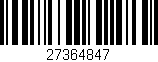 Código de barras (EAN, GTIN, SKU, ISBN): '27364847'