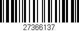 Código de barras (EAN, GTIN, SKU, ISBN): '27366137'