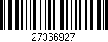 Código de barras (EAN, GTIN, SKU, ISBN): '27366927'