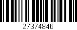 Código de barras (EAN, GTIN, SKU, ISBN): '27374846'