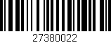 Código de barras (EAN, GTIN, SKU, ISBN): '27380022'