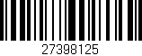Código de barras (EAN, GTIN, SKU, ISBN): '27398125'