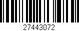 Código de barras (EAN, GTIN, SKU, ISBN): '27443072'