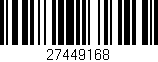 Código de barras (EAN, GTIN, SKU, ISBN): '27449168'
