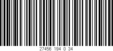 Código de barras (EAN, GTIN, SKU, ISBN): '27456_194_0_34'