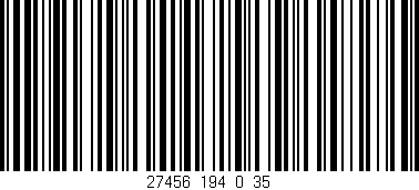 Código de barras (EAN, GTIN, SKU, ISBN): '27456_194_0_35'