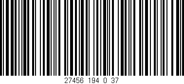 Código de barras (EAN, GTIN, SKU, ISBN): '27456_194_0_37'