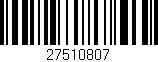 Código de barras (EAN, GTIN, SKU, ISBN): '27510807'