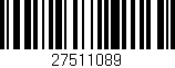 Código de barras (EAN, GTIN, SKU, ISBN): '27511089'