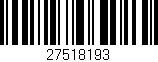 Código de barras (EAN, GTIN, SKU, ISBN): '27518193'