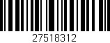Código de barras (EAN, GTIN, SKU, ISBN): '27518312'