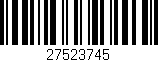 Código de barras (EAN, GTIN, SKU, ISBN): '27523745'