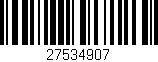 Código de barras (EAN, GTIN, SKU, ISBN): '27534907'