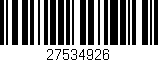 Código de barras (EAN, GTIN, SKU, ISBN): '27534926'