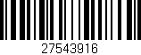 Código de barras (EAN, GTIN, SKU, ISBN): '27543916'