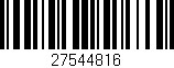 Código de barras (EAN, GTIN, SKU, ISBN): '27544816'