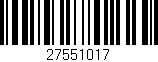 Código de barras (EAN, GTIN, SKU, ISBN): '27551017'