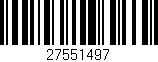 Código de barras (EAN, GTIN, SKU, ISBN): '27551497'