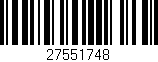 Código de barras (EAN, GTIN, SKU, ISBN): '27551748'