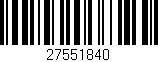 Código de barras (EAN, GTIN, SKU, ISBN): '27551840'