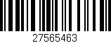 Código de barras (EAN, GTIN, SKU, ISBN): '27565463'