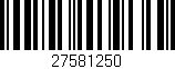 Código de barras (EAN, GTIN, SKU, ISBN): '27581250'
