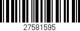 Código de barras (EAN, GTIN, SKU, ISBN): '27581595'