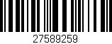 Código de barras (EAN, GTIN, SKU, ISBN): '27589259'