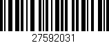 Código de barras (EAN, GTIN, SKU, ISBN): '27592031'