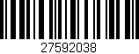 Código de barras (EAN, GTIN, SKU, ISBN): '27592038'