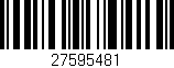 Código de barras (EAN, GTIN, SKU, ISBN): '27595481'