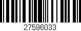 Código de barras (EAN, GTIN, SKU, ISBN): '27596033'
