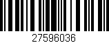 Código de barras (EAN, GTIN, SKU, ISBN): '27596036'