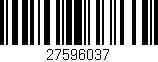 Código de barras (EAN, GTIN, SKU, ISBN): '27596037'