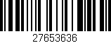 Código de barras (EAN, GTIN, SKU, ISBN): '27653636'