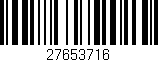 Código de barras (EAN, GTIN, SKU, ISBN): '27653716'