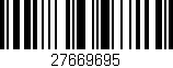 Código de barras (EAN, GTIN, SKU, ISBN): '27669695'