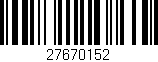 Código de barras (EAN, GTIN, SKU, ISBN): '27670152'